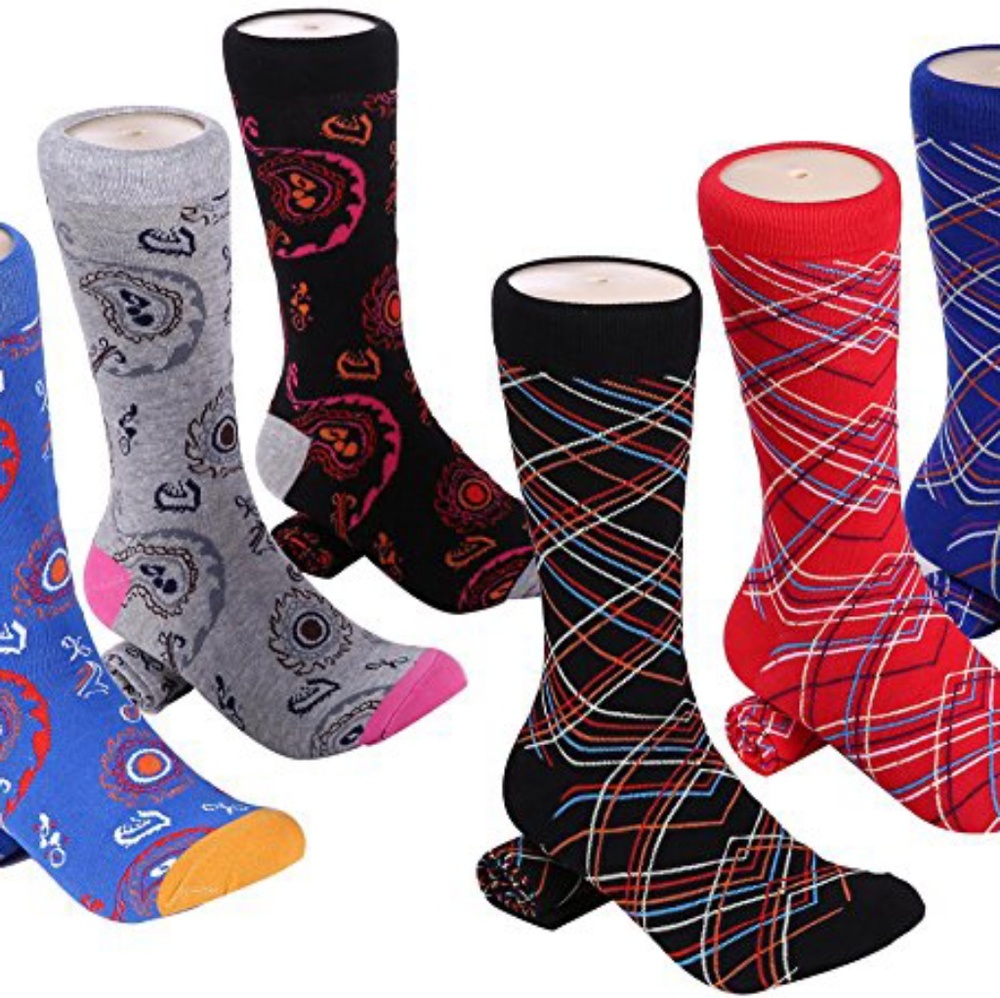 Men's  Colorful Dress Socks (6 pack ) NWT